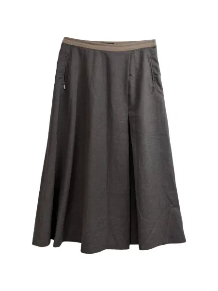 Fustă midi Max Mara în linie A gri