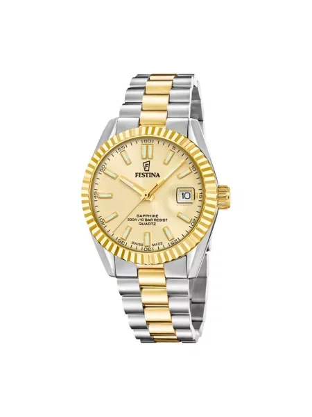 FESTINA Analogové hodinky Date watch Classics Swiss Made zlatá