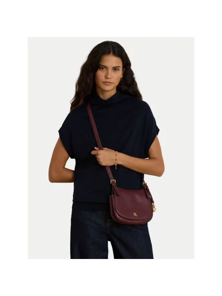 Torebka Lauren Ralph Lauren skórzana czerwona