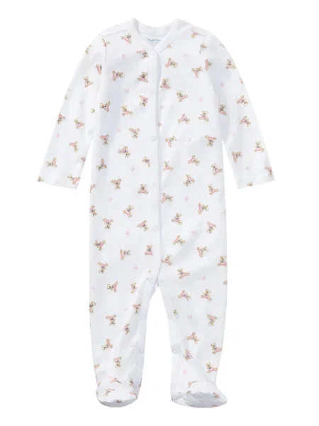 Pijamale copii Polo Ralph Lauren alb