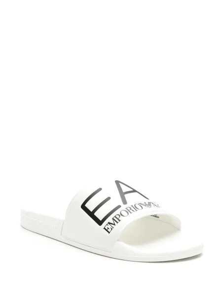 Klapki Ea7 Emporio Armani skórzane białe