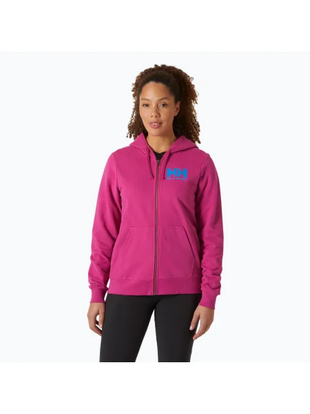 Bluză pentru femei Helly Hansen HH Logo Full Zip Hoodie magenta
