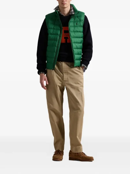 Μικρός κασκέτο Polo Ralph Lauren με χαμηλή μέση υφαίνω διαγωνίως πράσινο