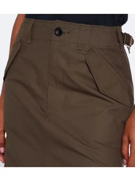 Fustă midi Sacai verde