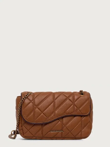 Scotch & Soda crossbody kabelka dámska rifľová hnedá