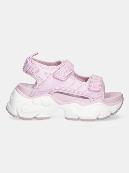 Босоножки Buffalo на платформе розовые