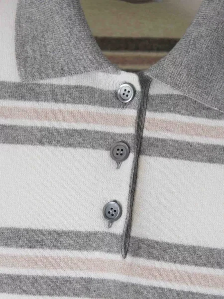 Tricou polo Peserico cu dungi alb