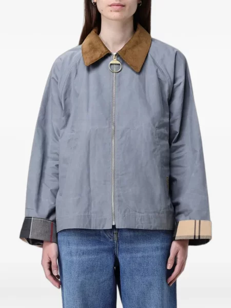 Gulerat geacă Barbour de catifea cord gri