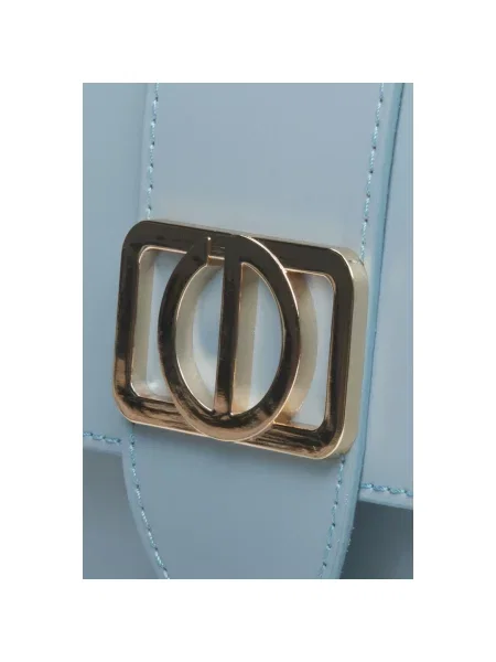 Сумка на плече шкіряна Estro блакитна