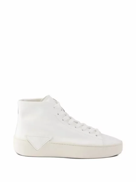 Top Prada din piele alb