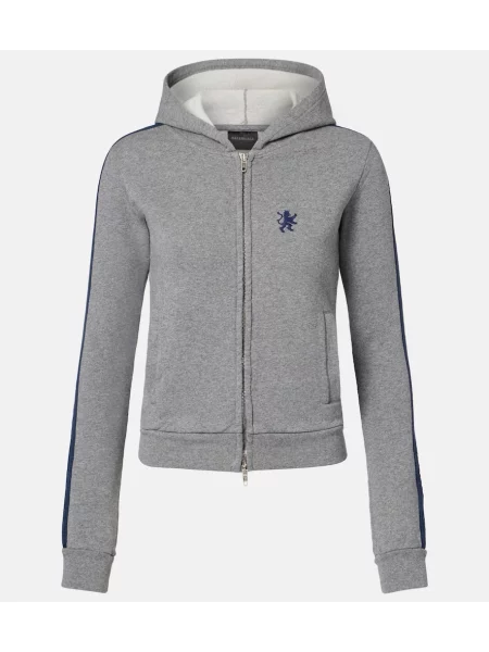 Hanorac cu glugă Balenciaga cu broderie gri