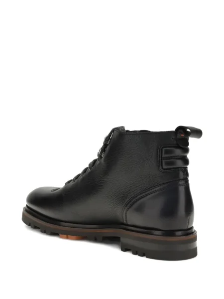Боти Santoni с връзки с дантела черно
