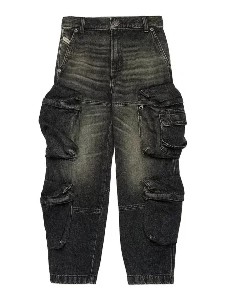 Diesel jeans copii DFISH-CARGO-S-J TROUSERS negru