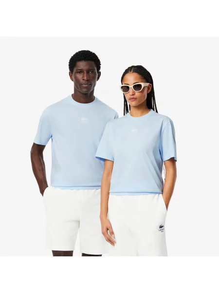 Lacoste футболка унісекс Classic fit блакитна