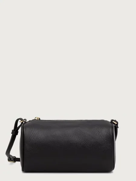 Answear.LAB crossbody torbica usnjena črna