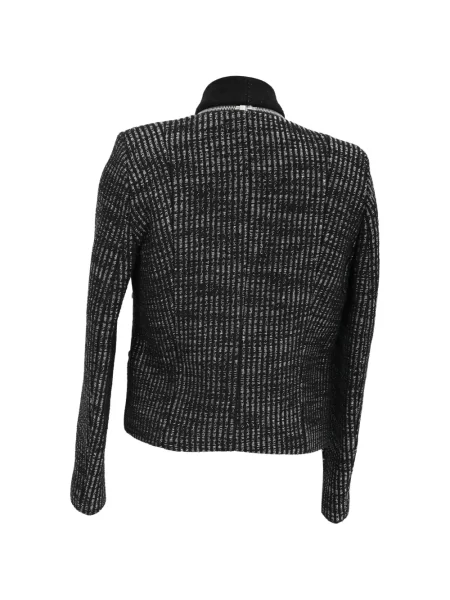 Sacou Sandro din tweed negru