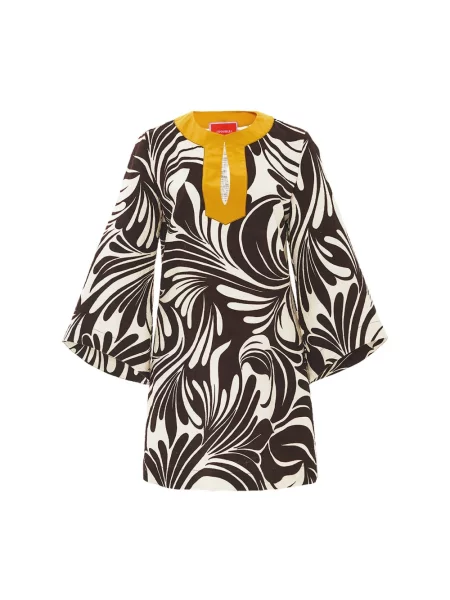 Mała mały sukienka mini La Doublej z kokardką brązowa