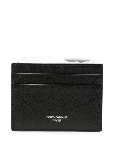 Portofel Dolce & Gabbana din piele cu imagine negru