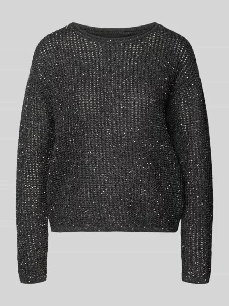 Sweter o kroju relaxed fit z domieszką mieszanki wełny i alpaki S.oliver Black Label czarny