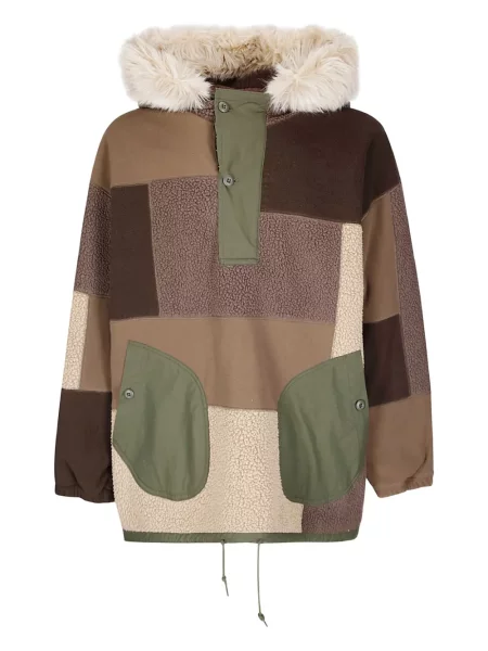 Jakna Comme Des Garçons Homme s kapuljačom smeđa