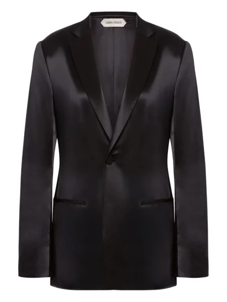 Sacou Alberta Ferretti din satin negru