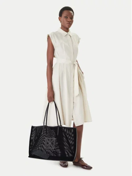 Calvin Klein Torebka Emblem Mesh Xl Tote czarny