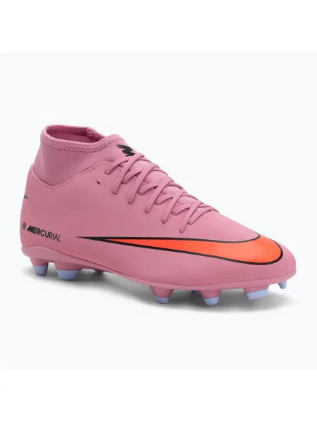 Încălțăminte de fotbal pentru bărbați Nike Mercurial Superfly 10 Club FG/MG magic flamingo/black/total crimson negru