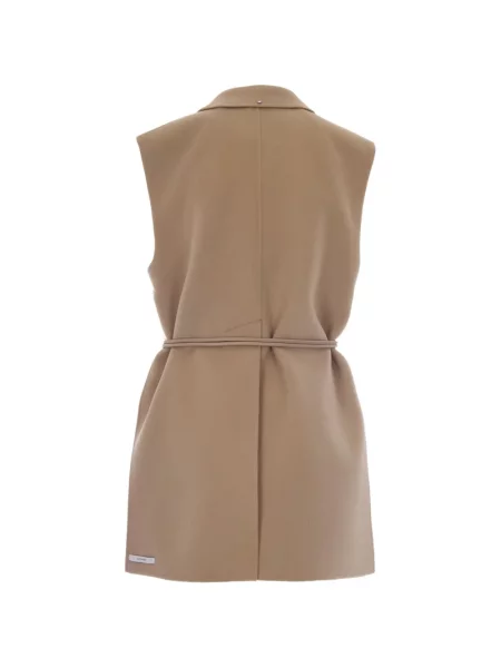 Cu centură vestă Sportmax fără mâneci maro