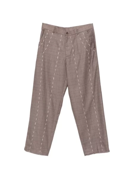 Kostkované kostkované kalhoty Kidsuper hnědé