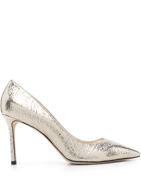 Pantofi cu toc Jimmy Choo auriu