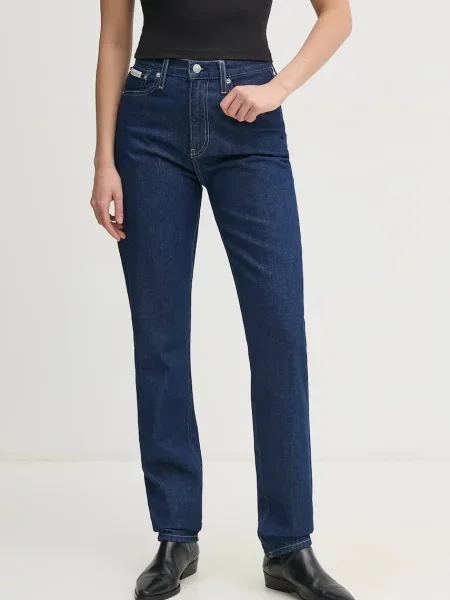 Дънки Calvin Klein Jeans тъмносиньо