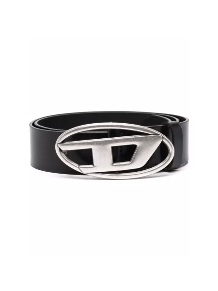 Pasek Diesel z paskiem skórzany czarny
