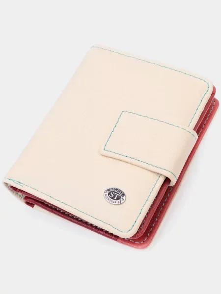 ST Leather Accessories Гаманець Шкіра білий