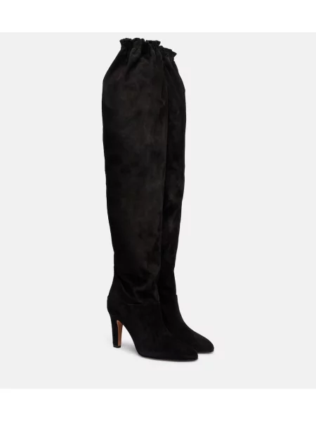 Cizme Chloé din piele de căprioară negru
