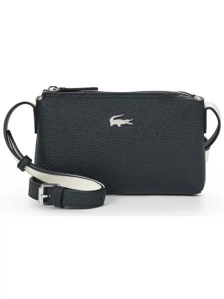 Crossbody torbica Lacoste črna