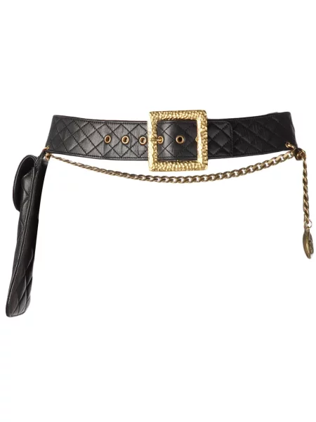 Prošívaný pásek Chanel Pre-owned černý