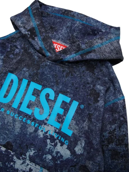 Bluza z kapturem dziecięca Diesel niebieska