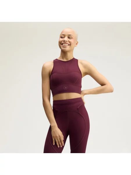 Oříznuté sportovní top Adidas červený