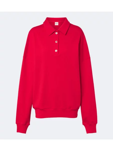 Tricou polo Norba din jerseu roșu