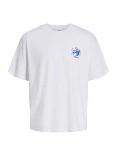 JACK & JONES Tricou JORVACATION albastru alb
