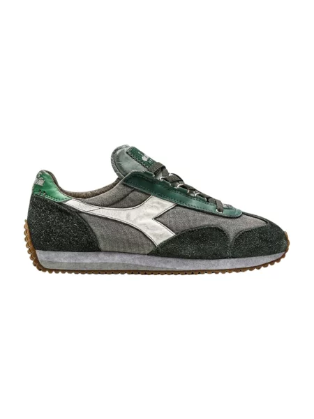 Sneakersy Diadora skórzane z kamieniami zielone