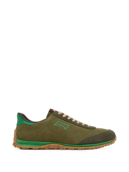 Sneakerși Camper din piele de căprioară verde