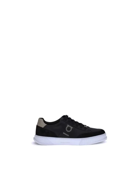 Sneakersy Ferragamo zamszowe czarne