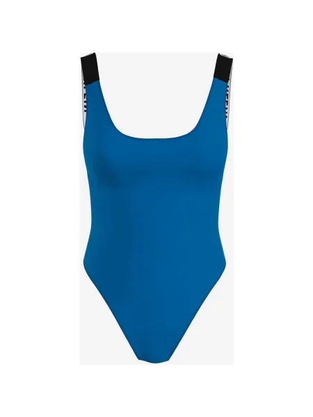 Strój kąpielowy Calvin Klein Scoop Back Intense Power elektryczny niebieski XS czarny