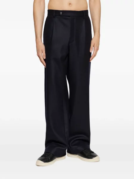 Pantaloni Jil Sander de lână albastru