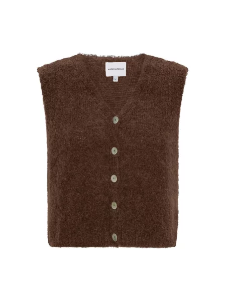 Sweter American Dreams wełniany brązowy