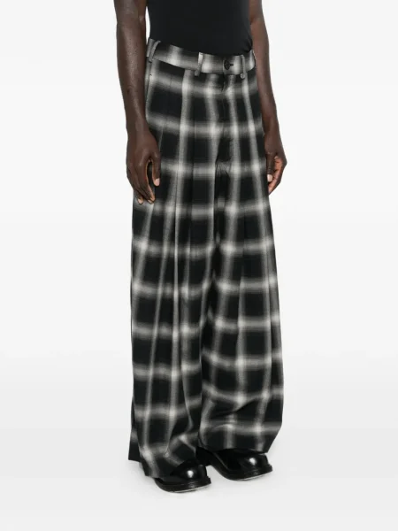 Pantaloni Lựu đạn în carouri negru
