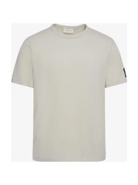 Koszulka damska Calvin Klein Classic Sueded z krótkim rękawem S biały