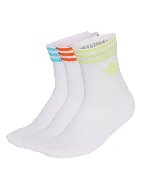 ADIDAS ORIGINALS Κάλτσες Ankle 3 Pairs αζούρ / ανοικτό κίτρινο / σκούρο πορτοκαλί λευκό