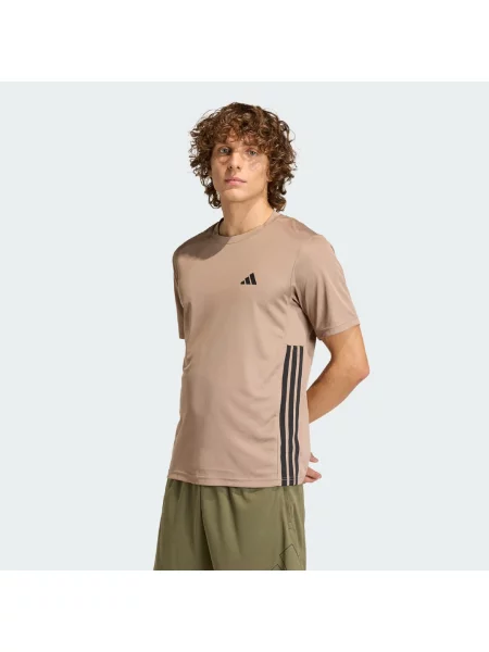 Pruhované tělocvična tričko Adidas černé